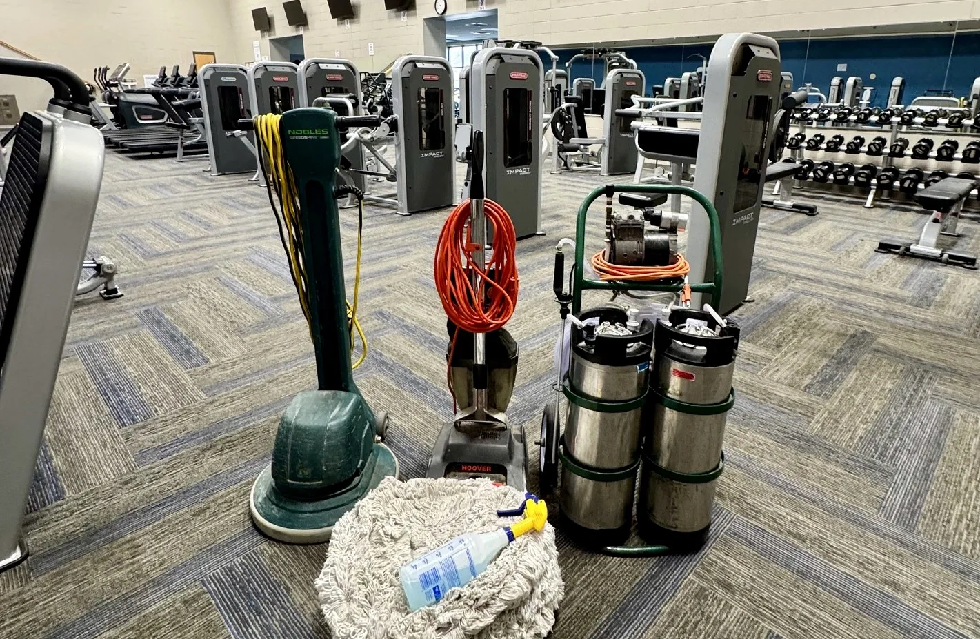 CarPET Friendly Solutions professional carpet cleaning equipment staged inside a home