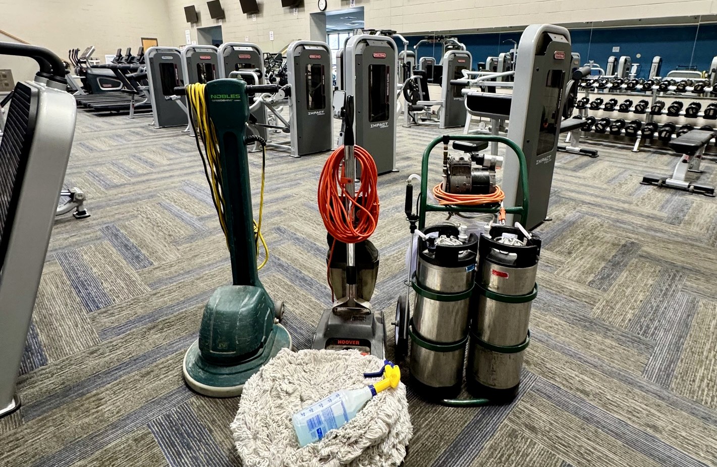 CarPET Friendly Solutions cleaning equipment staged for a job